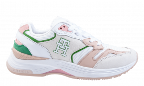 Tommy Hilfiger Modern Prep Runner wit groen Sneaker