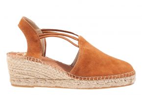 Toni Pons Tremp cognac suède espadrille