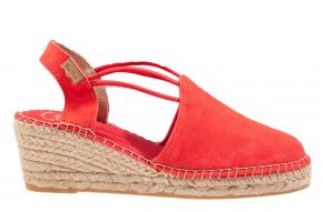 Toni Pons Tremp gerd rood suède espadrille