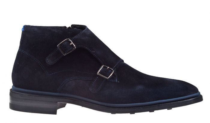 Floris van Bommel 10672 01 H blue suede gespschoen