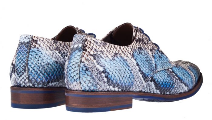 Floris van Bommel 18224/00 G1/2 premium blauw snake veterschoen