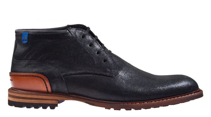Floris van Bommel Zwarte Veterboots 10751 - Schoenen.nl