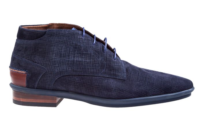 Van Bommel Herenschoenen Veterlaarzen blauw | Aad van den Berg modeschoenen