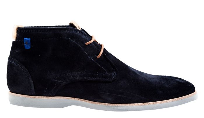 Floris van Bommel 20280/01 H blue suède veterboot.