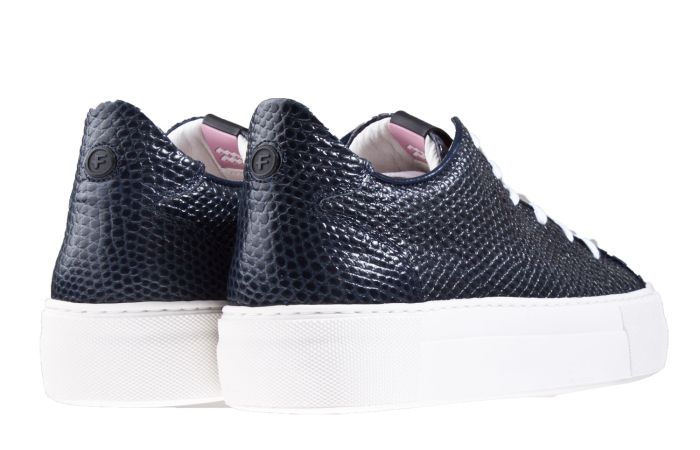 Floris van Bommel 85297/01 blauw print sneaker.
