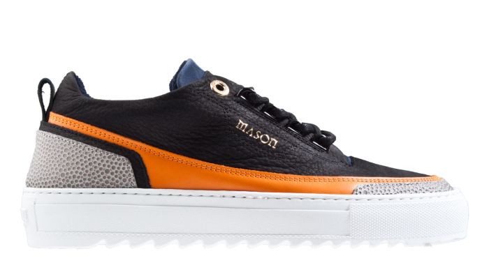 Mason Garments Firenze 17A Nubuck/Leather Black/Orange sneaker