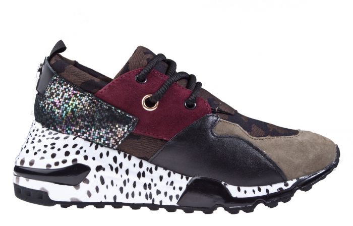 Steve Madden Olive multi groen sneaker.